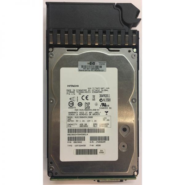 0B23662 - HP 450GB 15K RPM SAS 3.5" HDD w/ tray for MSA2