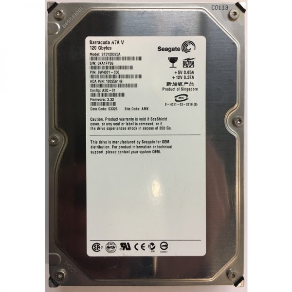 ST3120023A - Seagate 120GB 7200 RPM IDE 3.5" HDD