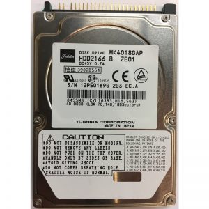 HDD2166B - Toshiba 40GB 4200 RPM IDE 2.5" HDD