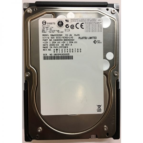 CA056550-B805500GV - Fujitsu 300GB 10K RPM SCSI 3.5" HDD Ultra 320 80 pin