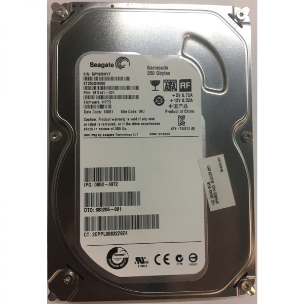 1BD141-021 - Seagate 250GB 7200 RPM SATA 3.5" HDD