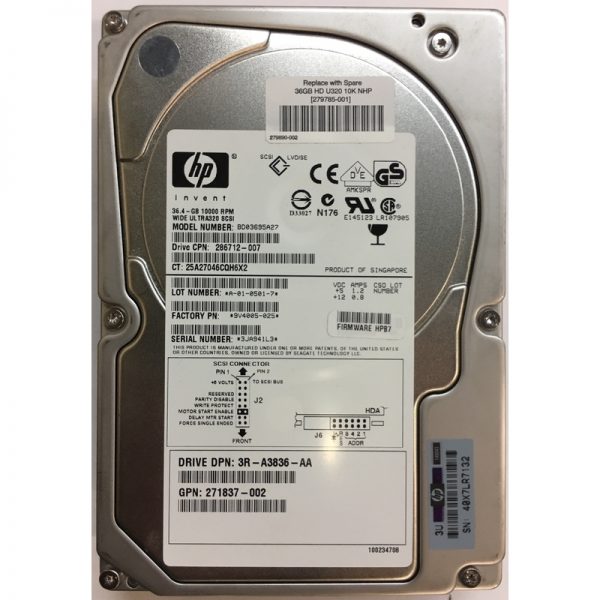 3R-A3836-AA - Compaq 36GB 10K RPM SCSI 3.5" HDD 68 pin