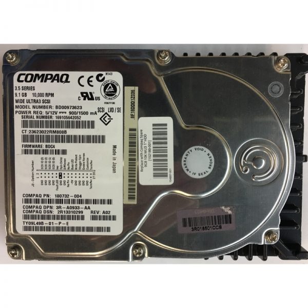 BD00973623 - Compaq 9GB 10K RPM SCSI 3.5" HDD Ultra 3 68 pin