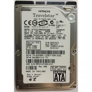 HTS721060G9SA00 - Hitachi 60GB 7200 RPM SATA 2.5" HDD