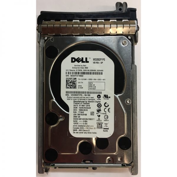 WD2002FYPS-18U1B0 - Dell 2TB 5400 RPM SATA 3.5" HDD w/ tray