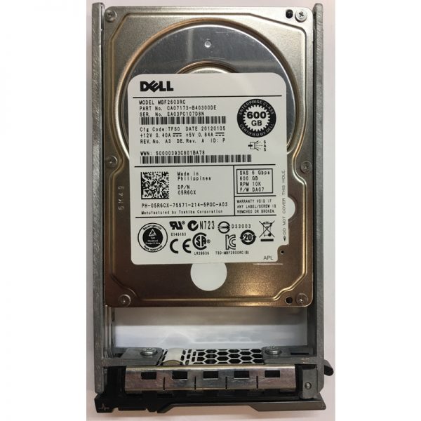 05R6CX - Dell 600GB 10K RPM SAS 2.5" HDD w/ tray