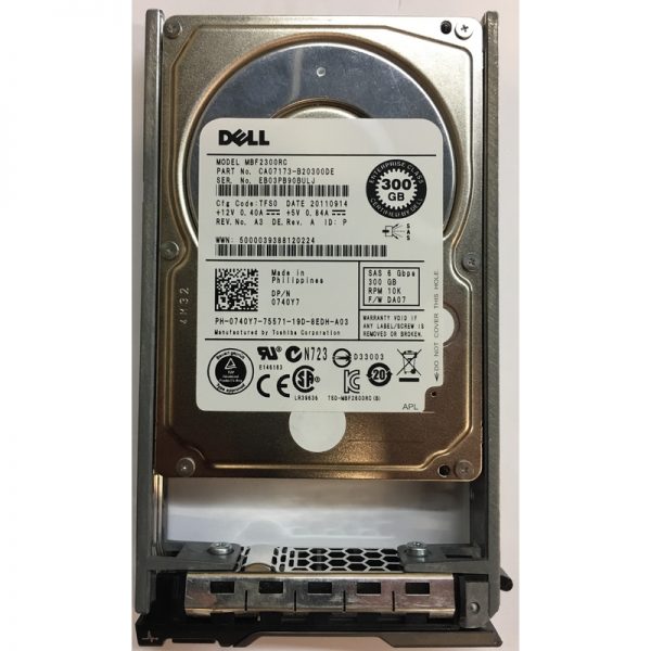 CA07173-B20300DE - Toshiba 300GB 10K RPM SAS 2.5" HDD w/ tray