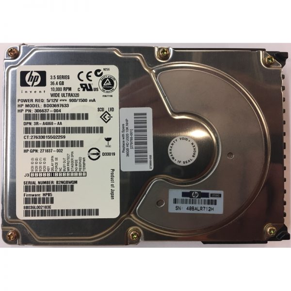 BD03697633 - HP 36GB 10K RPM SCSI 3.5" HDD U320, 68 pin