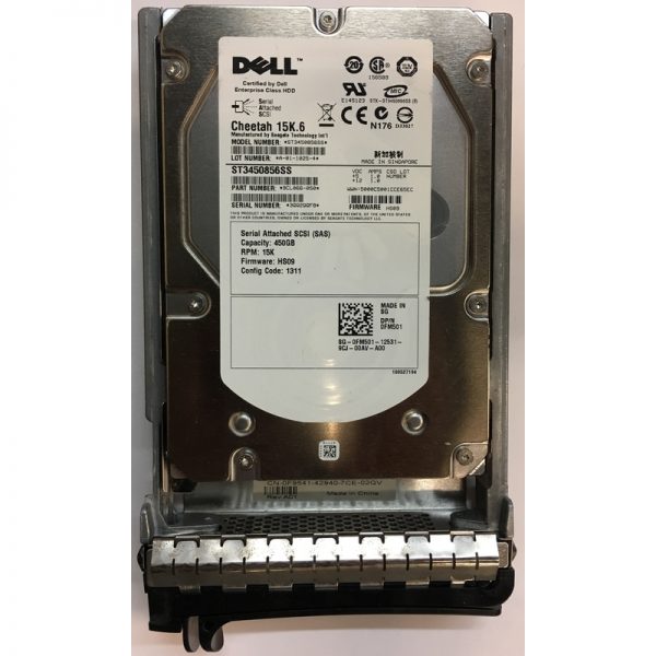 FM501 - Dell 450GB 15K RPM SAS 3.5" HDD w/ tray