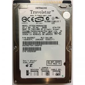 0A25827 - Hitachi 60GB 5400 RPM IDE 2.5" HDD