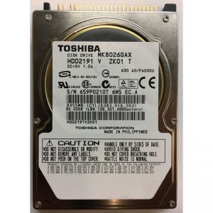 HDD2191VZK01T - Toshiba 80GB 5400 RPM IDE 2.5" HDD