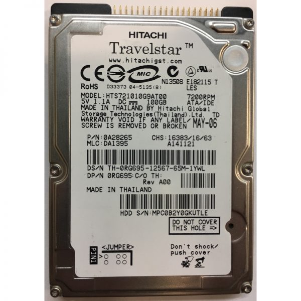 0A28265 - Dell 100GB 7200 RPM IDE 2.5" HDD