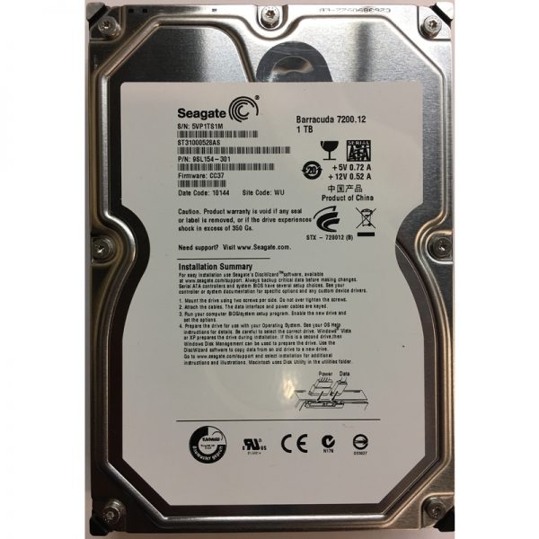 9SL154-301 - Seagate 1TB 7200 RPM SATA 4.5 HDD