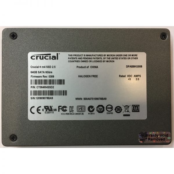 CT064M4SSD2 - Crucial 64GB SSD SATA 2.5" HDD