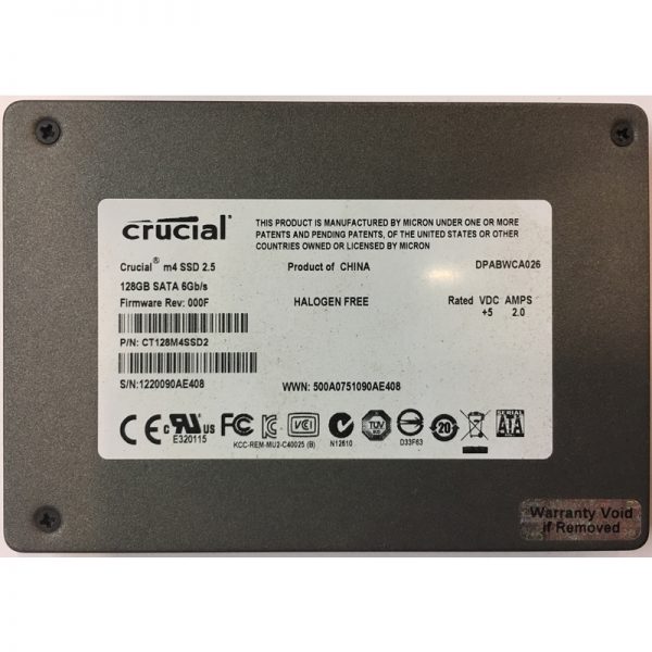 CT128M4SSD2 - Crucial 128GB SSD SATA 2.5" HDD