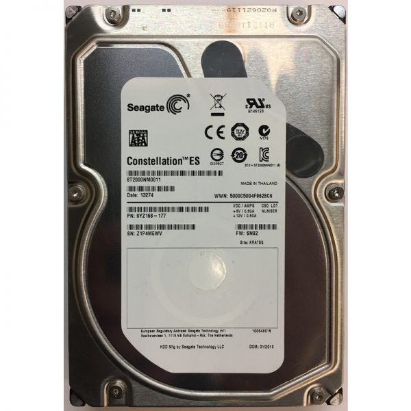 9YZ168-177 - Seagate 2TB 7200 RPM SATA 3.5" HDD