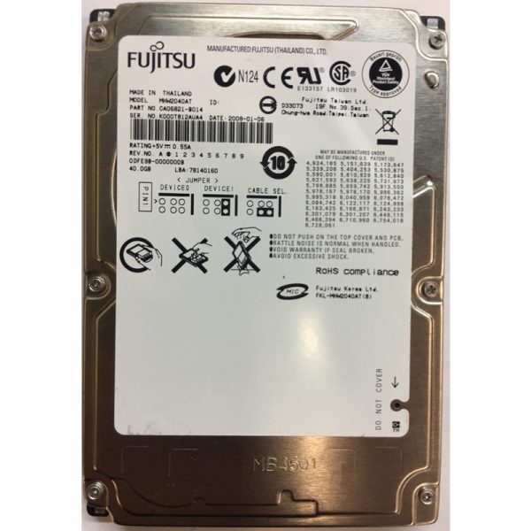 CA06821-B014 - Fujitsu 40GB 5400 RPM IDE 2.5" HDD