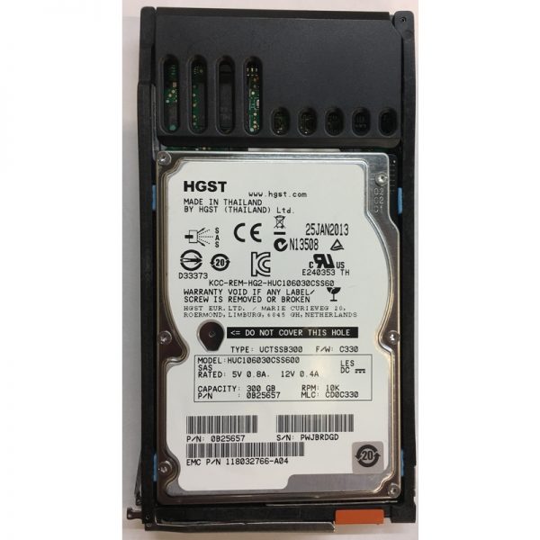 118032766-A04 - EMC 300GB 10K RPM SAS 2.5" HDD for VMAX 10K,20K, 40K series