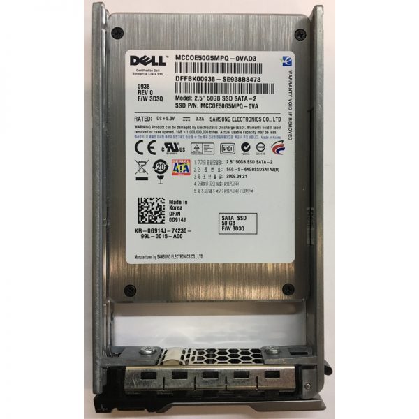 MCCOE50G5MPQ-0VAD3 - Dell 50GB SSD SATA 2.5" HDD