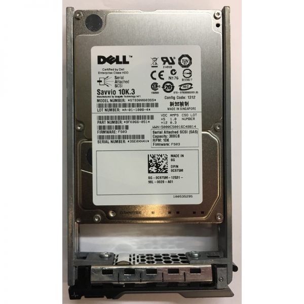9FK066-051 - Dell 300GB 10K RPM SAS  2.5" HDD w/ R series tray