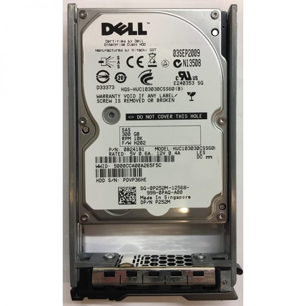 0B24181 - Dell 300GB 10K RPM SAS 2.5" HDD w/t ray