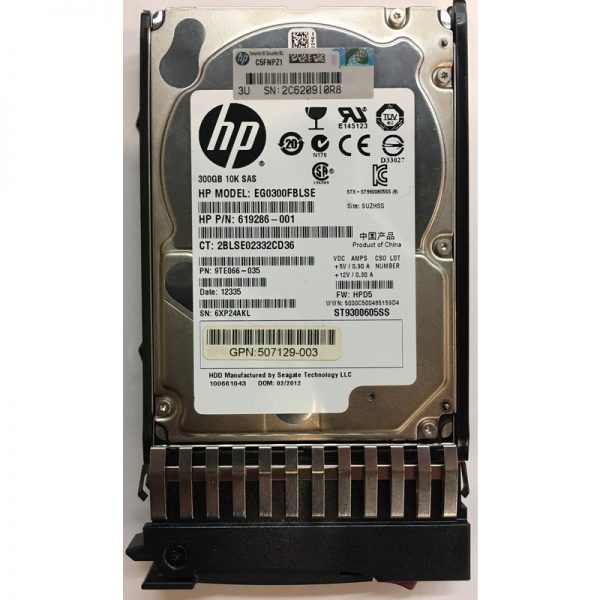 507129-003 - HP 300GB 10K RPM SAS 2.5" HDD w/ tray