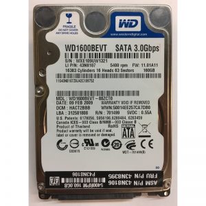 43N8106 - Lenovo 160GB 5400 RPM SATA 2.5" HDD