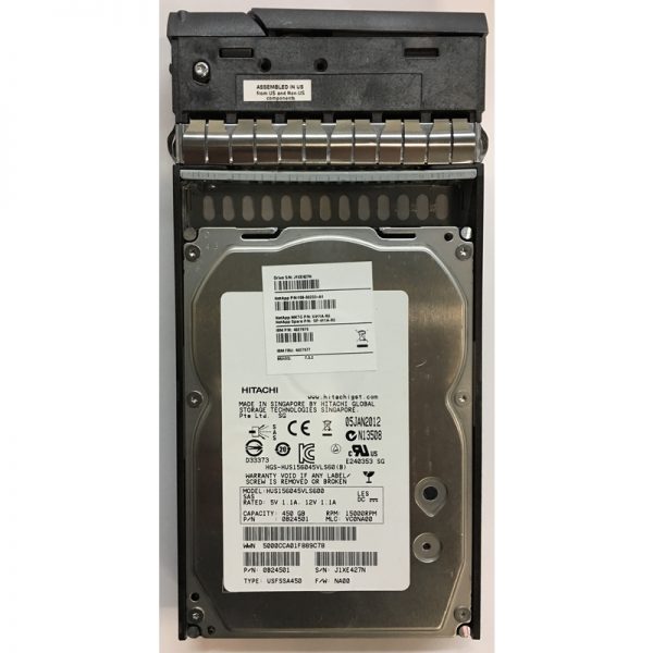 0B24501 - NetApp 450GB 15K RPM SAS 3.5" HDD w/ tray for DS4243 24 bay enclosure