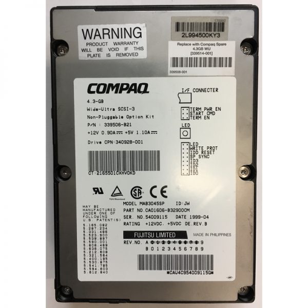 CA01407-B320 - Fujitsu 2.4GB 7200 RPM SCSI 3.5" HDD 68 pin