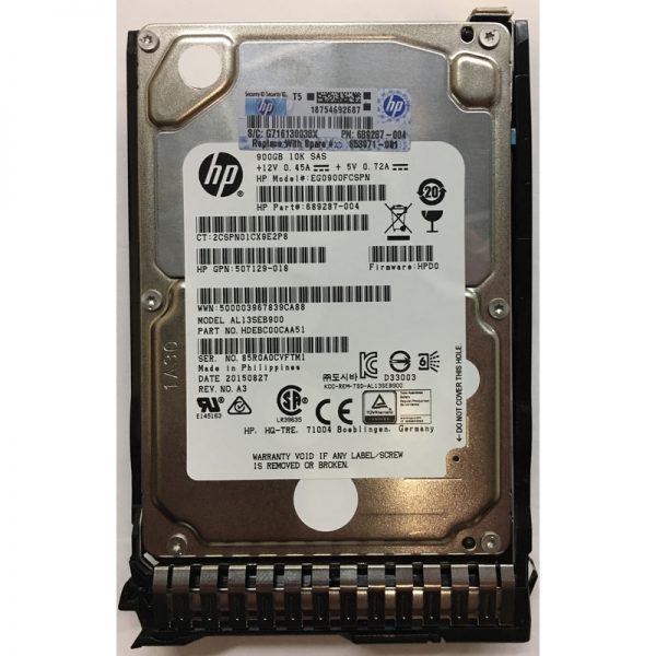 EG0900FCSPN - HP 900GB 10K RPM SAS 2.5" HDD w/G8/G9 tray