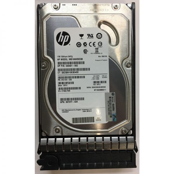 MB1000EBZQB - HP 1TB 7200 RPM SATA 3.5" HDD w/ tray