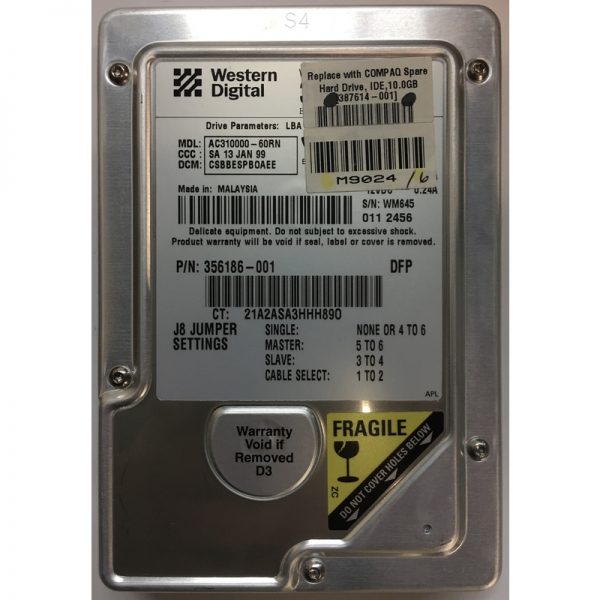 AC310000 - Western Digital 10GB 5400 RPM IDE 3.5" HDD