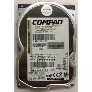 180721-001 - Compaq 18GB 7200 RPM SCSI 3.5" HDD 80 pin