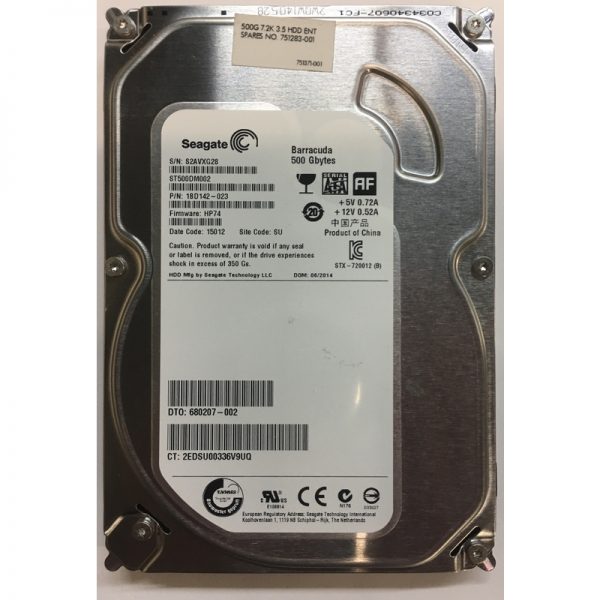 1BD142-023 - HP 500GB 7200 RPM SATA 3.5" HDD