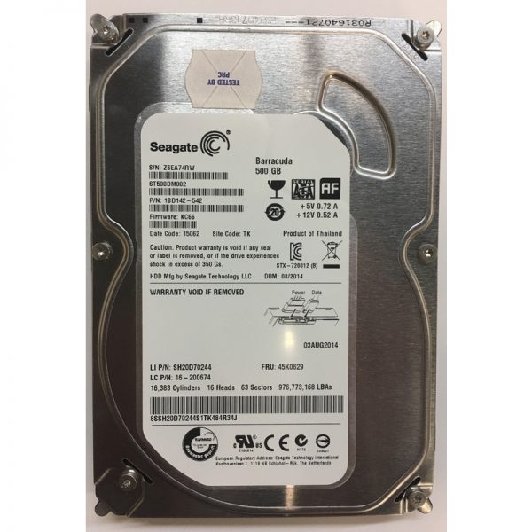 45K0629 - IBM 500GB 7200 RPM SATA 3.5" HDD