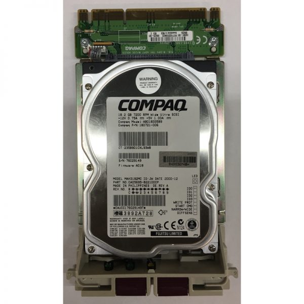 AB018335B9 - Compaq 18GB 7200 RPM SCSI 3.5" HDD 80 pin