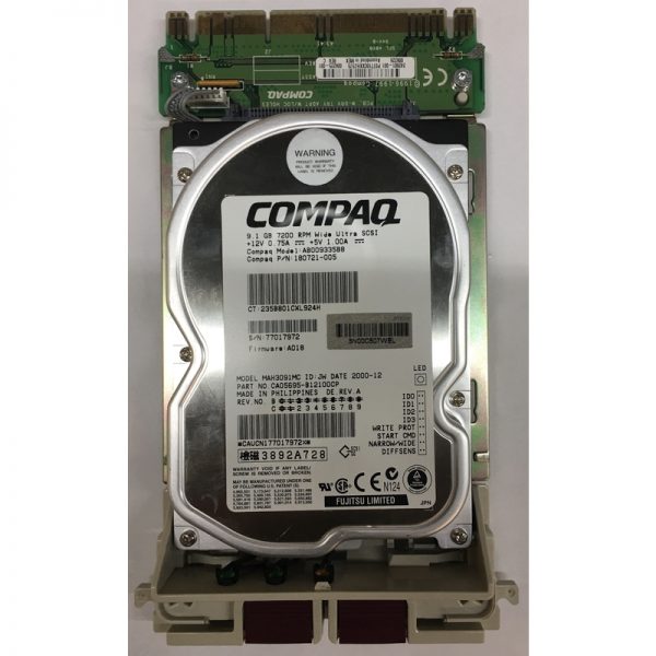 180721-005 - Compaq 9.1GB 7200 RPM SCSI 3.5" HDD 80 pin