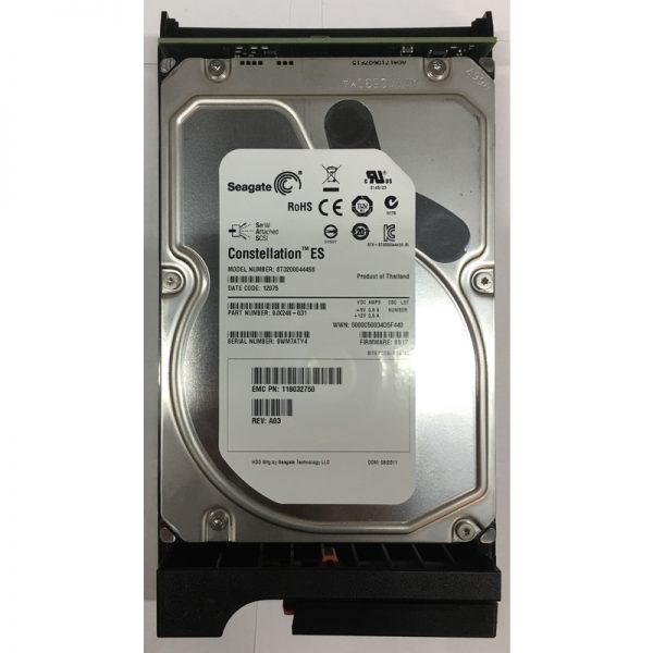 118032750 - EMC 2TB 7200 RPM SAS 3.5" HDD  for VNXe3100, 3150 series