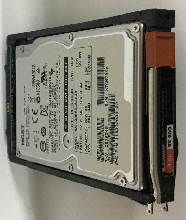 N3-2S10-600 - EMC 600GB 10K RPM SAS 2.5" HDD for VNX5100, 5300, 25 disk enclosure, VNXe3300 series