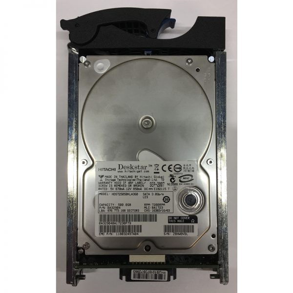 0A32904 - EMC 500GB 7200 RPM SATA 3.5" HDD for all CX4's, CX3-80, -40, -40C, -40F, -20, -20C, -20F, 10C series