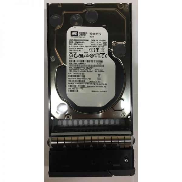 WD4001FYYG-05JJYW1 - NetApp 4TB 7200 RPM SAS 3.5" HDD for DS4243, DS4246 24 bay enclosures