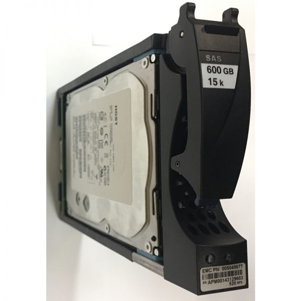 005049677 - EMC 600GB 15K RPM SAS 2.5" HDD for VNX5100, 5200, 5300, 5400, 5600, 5800, 7600, 8000 15 bay enclosures and VNXe3300