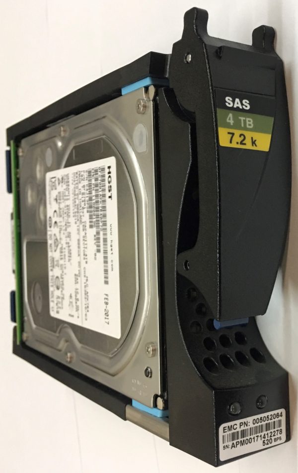 005052064 - EMC 4TB 7200 RPM SAS 3.5" HDD for VNX5100, 5200, 5300, 5400, 5500, 5600, 5700, 5800, 7500, 7600, 8000 series 15 disk enclosures and VNXe3300