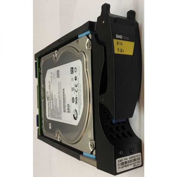 005051613 - EMC 2TB 7200 RPM SAS 3.5" HDD for Unity 300, 400, 500, 600 series 15 bay enclosures.