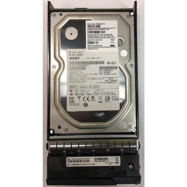 0F19477 - NetApp 3TB 7200 RPM SATA 3.5" HDD for DS4243 24 bay enclosure