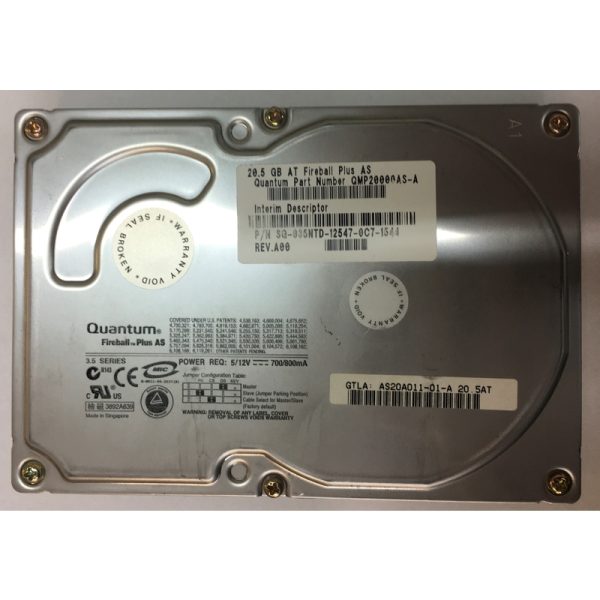 QMP20000AS - Quantum 20GB 7200 RPM IDE 3.5" HDD