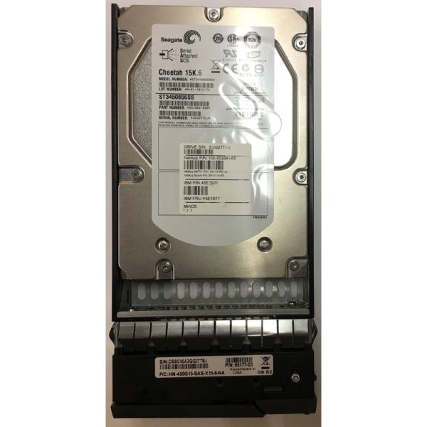 9CL066-38 - NetApp 450GB 15K RPM SAS 3.5" HDD w/ tray for DS4243 24 bay enclosure