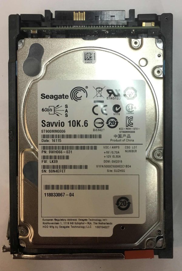 118033067-04 - EMC 900GB 10K RPM SAS 2.5" HDD for VNX5100, 5200, 5300, 5400, 5500, 5600, 5700, 5800, 7500, 7600, 8000 25 disk enclosures, VNX5400, 5600, 5800, 7600, 8000 120 disk, enclosures, VNXe1600, 3100, 3150, 3200, 3300 series