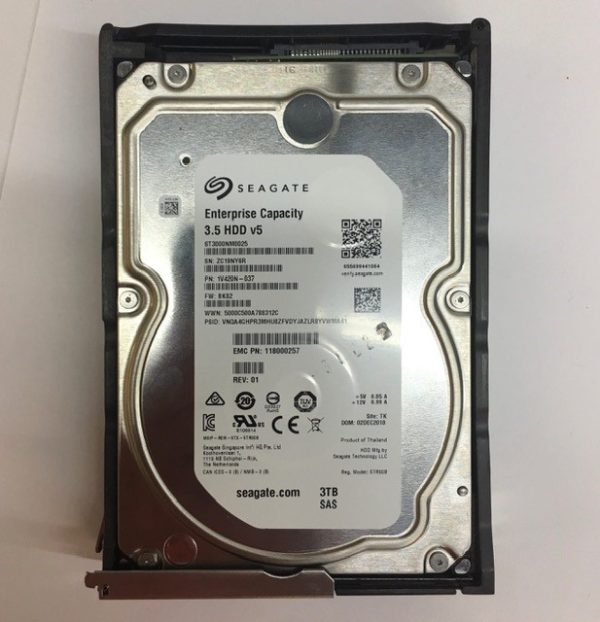 118000257 - Data Domain 3TB 7200 RPM SAS 3.5" HDD for Data Domain DS60, 60 bay enclosures