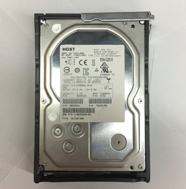 118033268-03 - Data Domain 3TB 7200 RPM SAS 3.5" HDD for Data Domain DS60, 60 bay enclosures